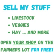 Sell your livestock, veggies, hay and other farm goods for free in your own farm shop