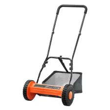 Push Reel Lawn Mower 35cm, 5-Blade Manual Mower with Grass Catcher
