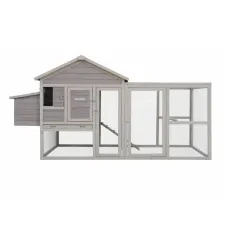 Samland Wooden Outdoor Chicken Coop with Nesting Box Large Run 228cm