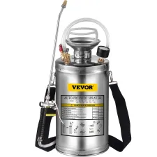 1.5 Gal Stainless Steel Hand Pump Sprayer with 16in Wand and Pressure Gauge