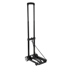 Folding Hand Truck 49.9kg Capacity with 2 Wheels and Elastic Rope, Black