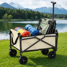 Gardeon Folding Garden Cart Trolley Camping Wagon Beige