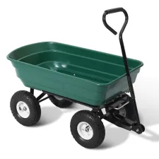 Gardeon Garden Cart Dump 270kg 75L Hand Trailer Trolley Wagon Green