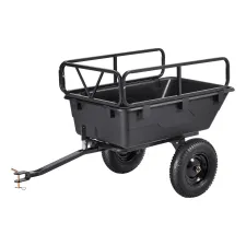 Garden Utility Trailer 10 Cu Ft 227kg ATV UTV Tow-Behind Poly Dump Cart
