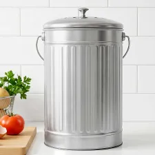 Gardeon 6L Compost Bin Kitchen Countertop Food Waste Caddy Silver
