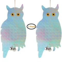 Holographic Reflective Fake Owl Bird Repellent Scare Device