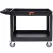 2-Shelf Utility Service Cart, 550 lb, Plastic, 360° Swivel Wheels, Large Lipped Shelf