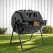 Gardeon Dual-Chamber Compost Bin 160L Rotating Tumbler Black