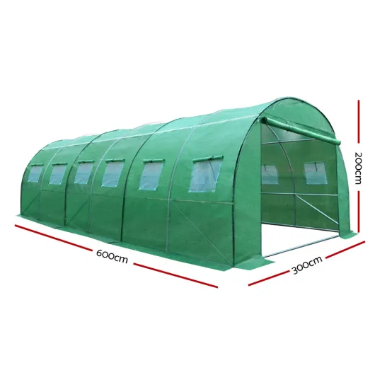 Greenfingers Greenhouse 6x3x2M Walk in Green House Tunnel Plant Garden Shed Dome image: 1