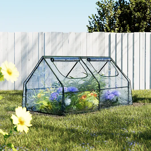 Greenfingers Greenhouse Flower Garden Shed Frame Tunnel Green House 180x90x90cm image: 4