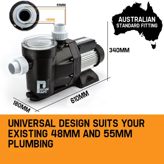 2000W Swimming Pool Spa Water Pump Electric Self Priming Filter 33,600L/H image: 6