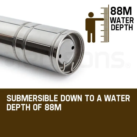1HP Submersible Bore Water Pump Deep Well Irrigation Stainless Steel 240V image: 5