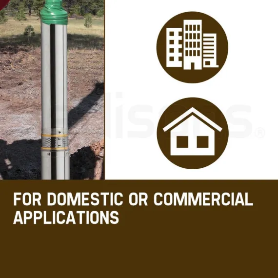 1HP Submersible Bore Water Pump Deep Well Irrigation Stainless Steel 240V image: 8