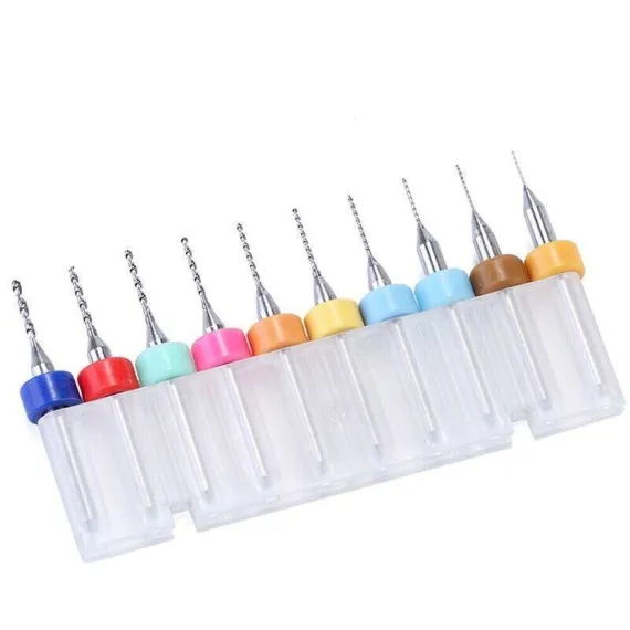 10X Tungsten Steel Micro Drill Bits 0.1-1.2mm for Rotary Tool - 0.1-1MM image: 3
