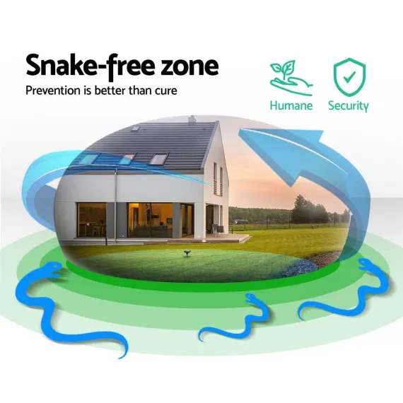 Gardeon 4X Solar LED Snake Repeller Pulse Plus Ultrasonic Pest Rodent Repellent image: 2