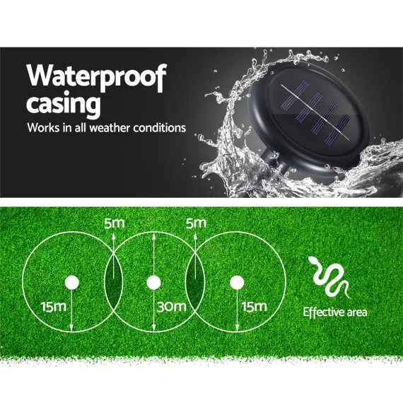 Gardeon Snake Repeller 4X Ultrasonic Solar Powered image: 6