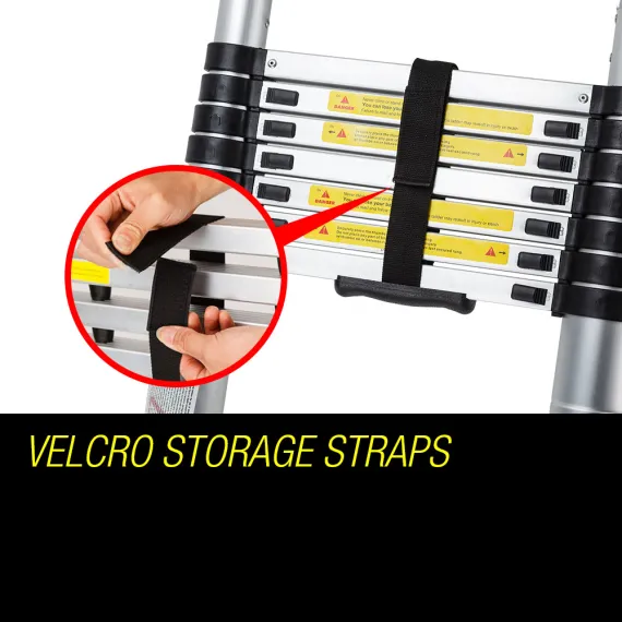 Bullet 5m Telescopic Aluminium Multipurpose Ladder Extension Alloy Step image: 2