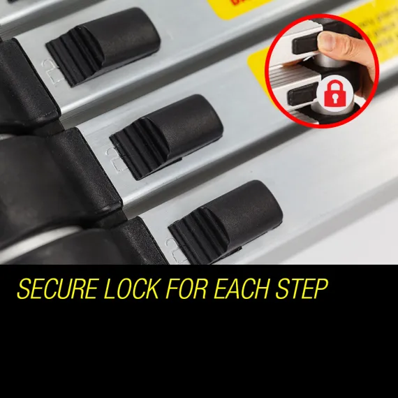 Bullet 5m Telescopic Aluminium Multipurpose Ladder Extension Alloy Step image: 3