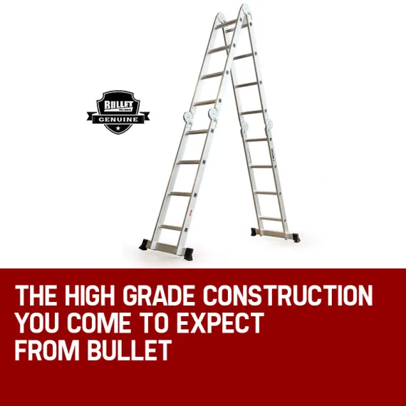 Bullet 5.8m Multipurpose Ladder Aluminium Extension Folding Adjustable Step image: 3