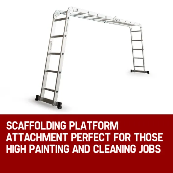 Bullet 5.8m Multipurpose Ladder Aluminium Extension Folding Adjustable Step image: 6