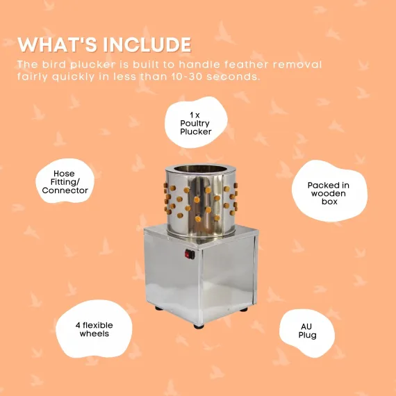 30cm Bird Feather Plucker Machine - Electric Automatic Quail Pigeon Defeathering image: 6