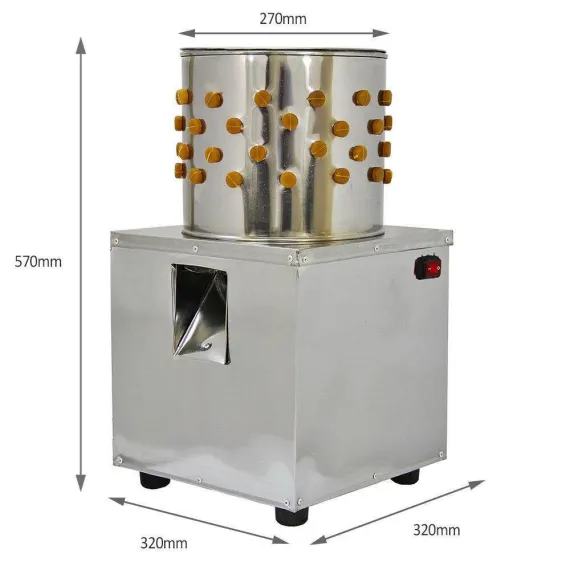 30cm Bird Feather Plucker Machine - Electric Automatic Quail Pigeon Defeathering image: 8