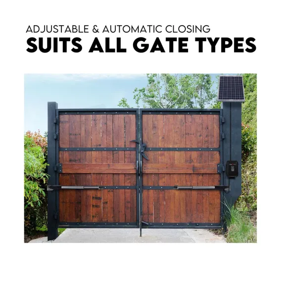 Double Swing Gate Opener Automatic Full Solar Power Kit Remote Control image: 9