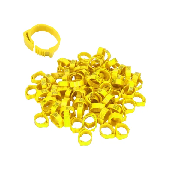 Chicken Duck Goose Leg Rings 100pcs Numbered Ankle Bands Bird ID Tags Farm Use - Green image: 9