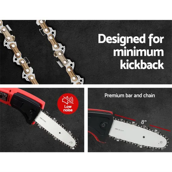 Giantz Chainsaw Trimmer Cordless Pole Chain Saw 20V 8inch Battery 2.7m Reach image: 4