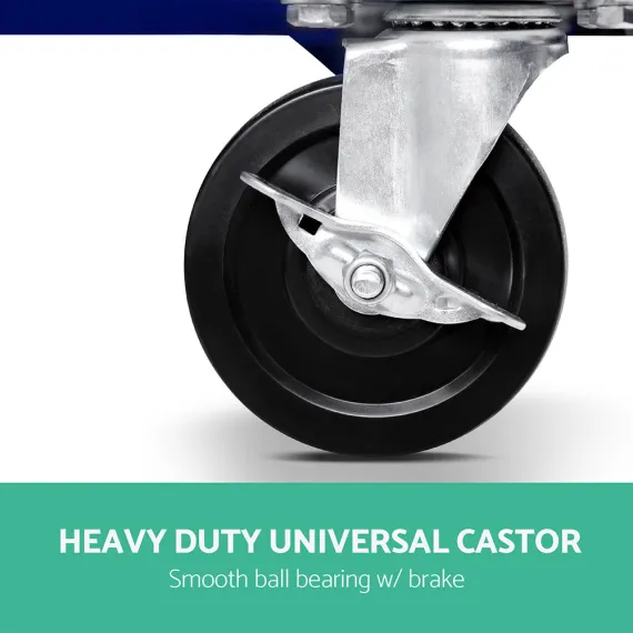 Giantz 14 Drawer Tool Box Cabinet Chest Mechanic Garage Storage Trolley Blue image: 6