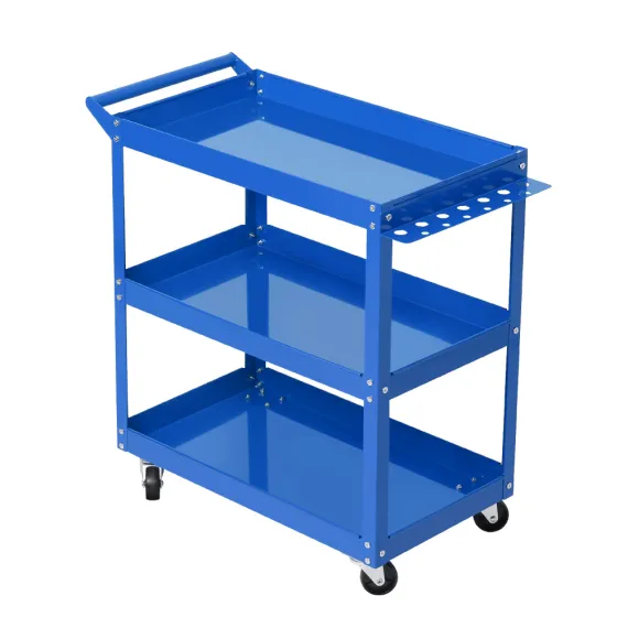 Giantz 3-Tier Tool Cart Trolley Workshop Garage Storage Organizer Blue image: 2