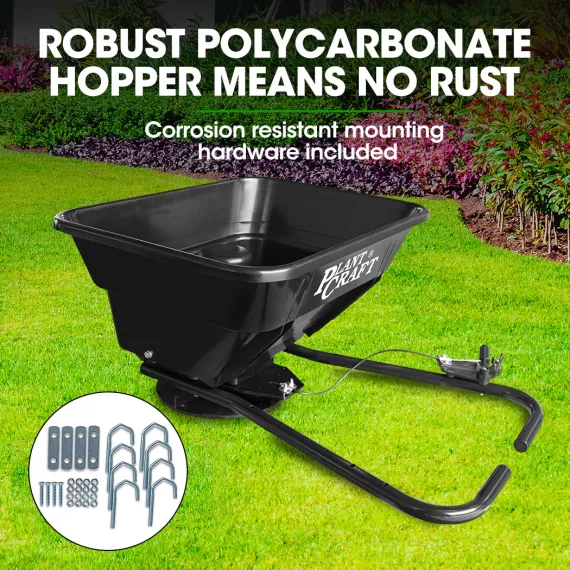PLANTCRAFT Spreader 12V 36kg 30L Lawn Seed Fertiliser, for ATV, Ride on Mower, with Rain Cover image: 4