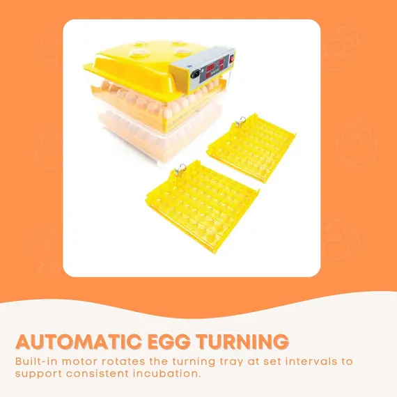 Rooster Farms Electric 112 Egg Incubator + Accessories for Chicken Quail Duck image: 3