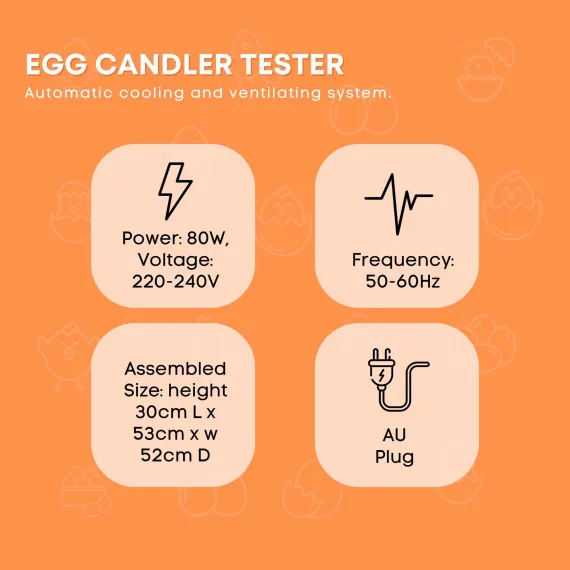 Rooster Farms Electric 48 Egg Incubator + Accessories for Chicken Quail Duck image: 6
