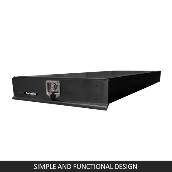 Under Tray Body Tool Box Trundle Drawer 1500 Long UTE Truck ToolBox Black image: 4