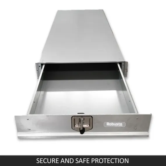 Under Tray Tool Box Trundle Drawer 1500 mm UTE Drawer Dual Extra Cab Toolbox image: 1