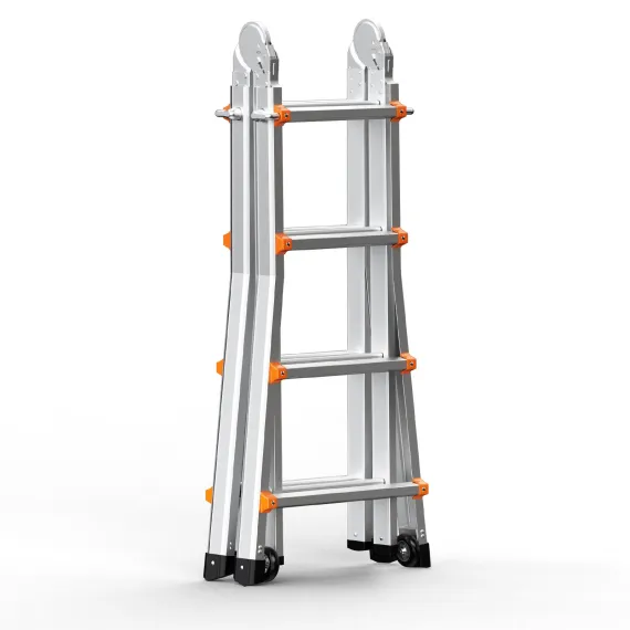 VEVOR Telescoping Ladder A Frame, 13 FT Compact Aluminum Extension Ladder, Multi-Function Portable Collapsible RV Ladder, Telescopic Ladder for Homework Stairs Indoor Outdoor Roof, 330lb Load image: 10