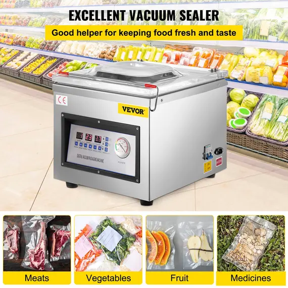 Vevor DZ-260C Digital Vacuum Sealer Food Vacuum Sealing Packing Machine 220V image: 1