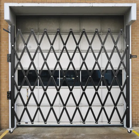 VEVOR Single Folding Security Gate, 85" H x 95" W Folding Door Gate, Steel Accordion Security Gate, Flexible Expanding Security Gate, Rolling Barricade Gate, Scissor Gate/Door with Padlock image: 7