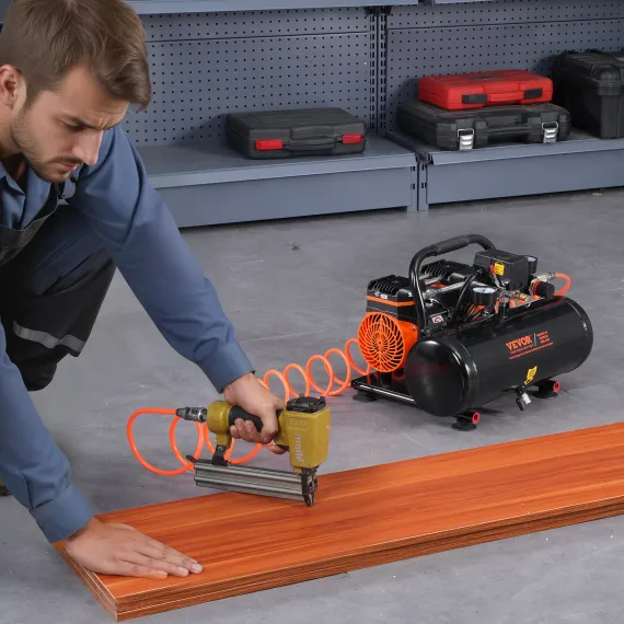 VEVOR Air Compressor Compact Portable Oil Free Compressor 8L 8bar image: 7