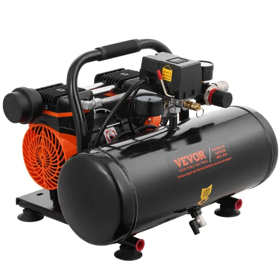 VEVOR Air Compressor Compact Portable Oil Free Compressor 8L 8bar image: 8