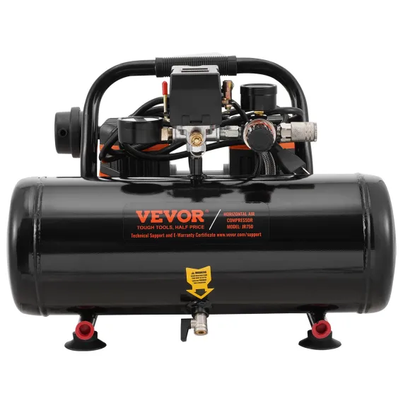 VEVOR Air Compressor Compact Portable Oil Free Compressor 8L 8bar image: 10