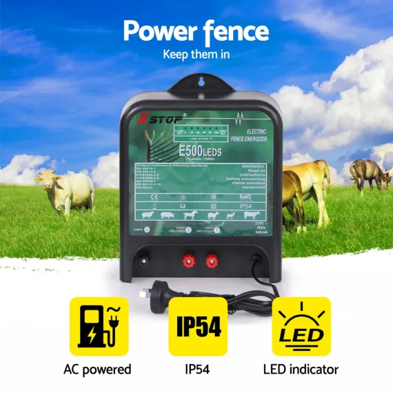 XSTOP Electric Fence Energiser 5J 220-240V 120km image: 3