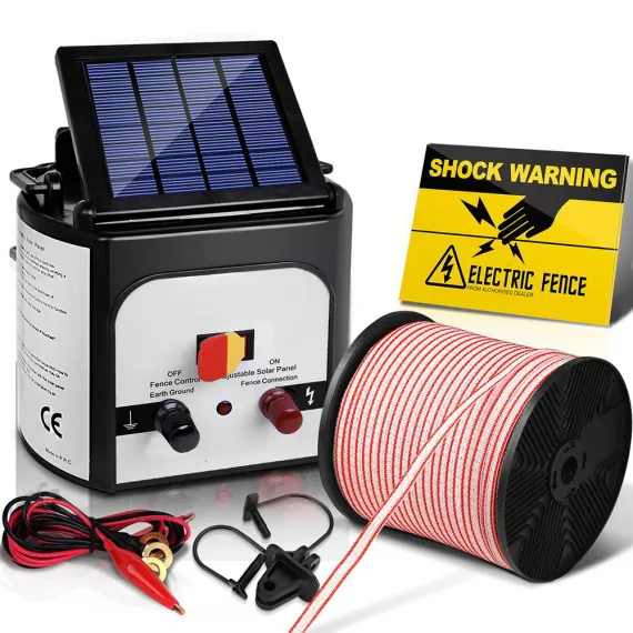Giantz Fence Energiser 8KM Solar Powered Electric 400M Poly Tape Insulator image: 7