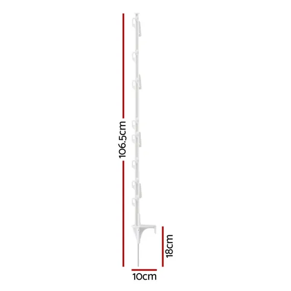 Giantz Electric Fence Posts 20pcs Electric Fence Poly White image: 1