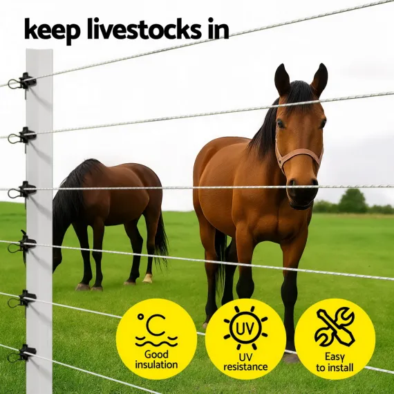Electric Fence Insulators 200pcs Pinlock Black image: 3