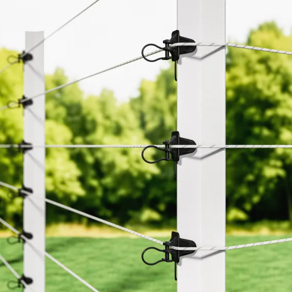 Electric Fence Insulators 200pcs Pinlock Black image: 6