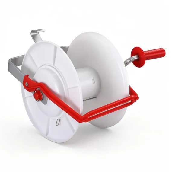 Giantz Electric Fence Reel Geared Portable Polywire Fencing Farm White image: 2