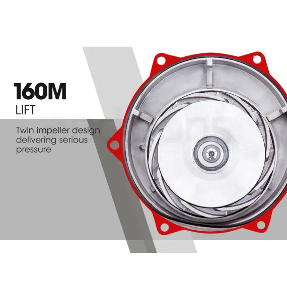 Warton 8HP 1.5 & 2 Petrol High Pressure Water Transfer Pump Irrigation Fire Fighting image: 4