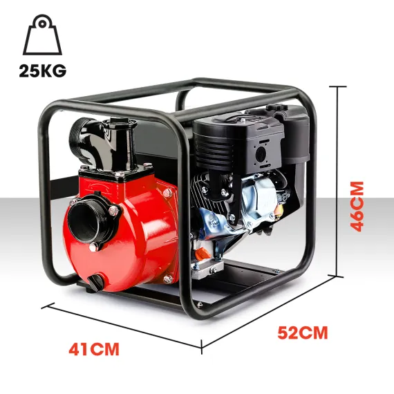 Warton 8HP 3 Petrol Water Transfer Pump High Pressure Fire Fighting Irrigation image: 5